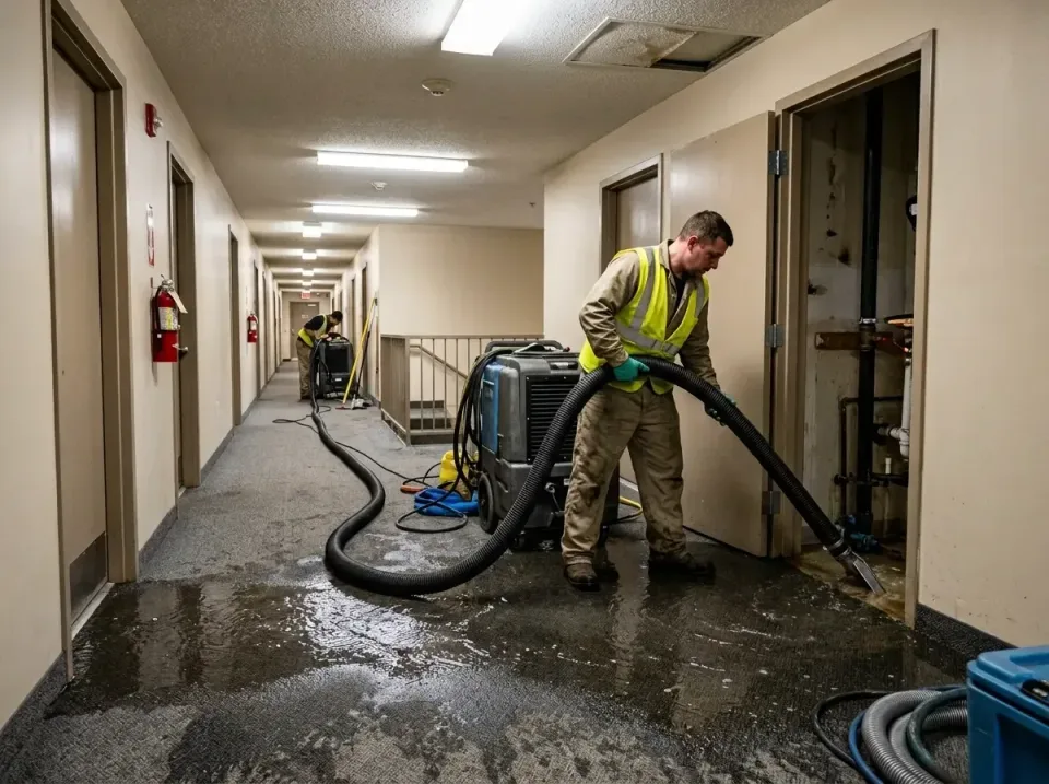 multi-unit-apartment-hallway-f-005 — frequently asked questions, Emergency Burst Pipe Water Extraction & Removal in Stockbri…